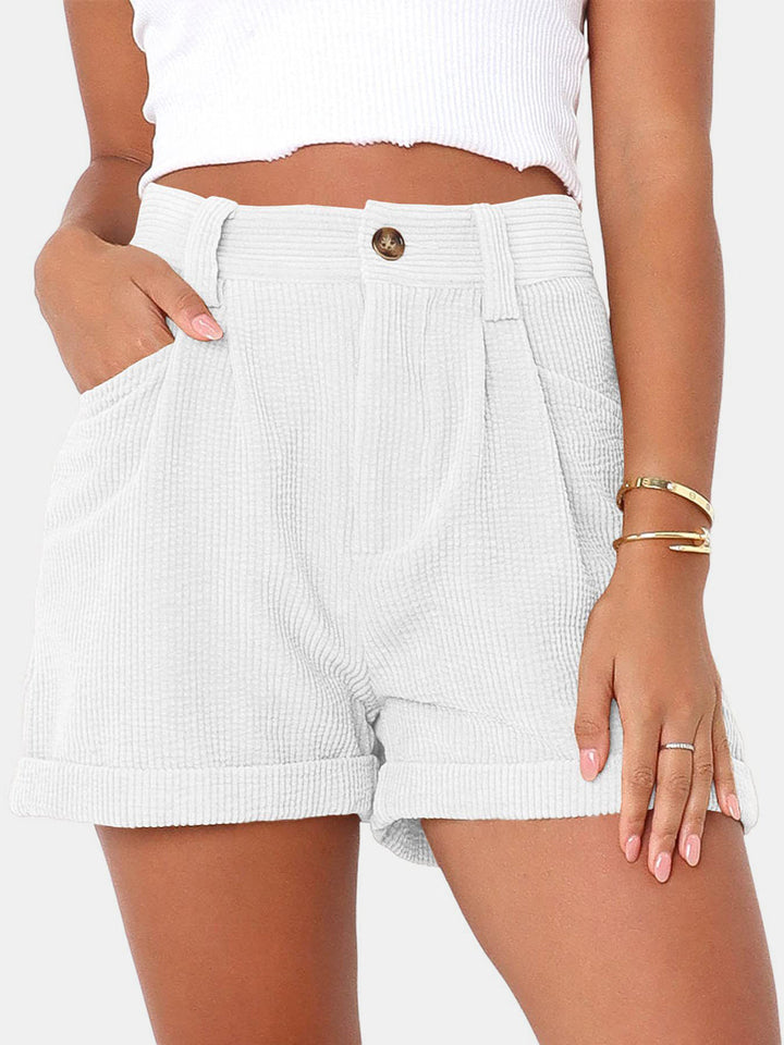 High Waist Women's Shorts with Pockets for Summer Casual Wear - Stylish, Comfortable, Versatile 8