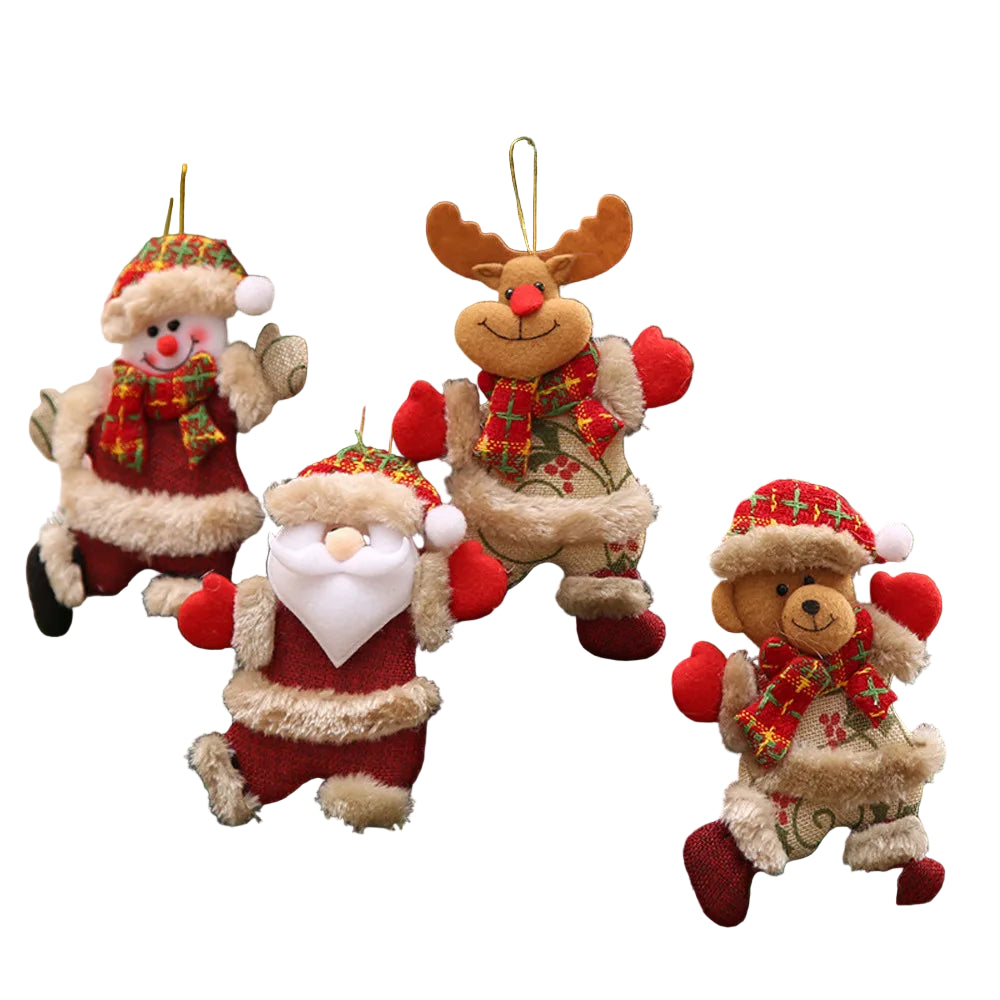 HolidaySpark – 4-Piece Shiny Christmas Ornament Ball Set for Tree Decoration 0