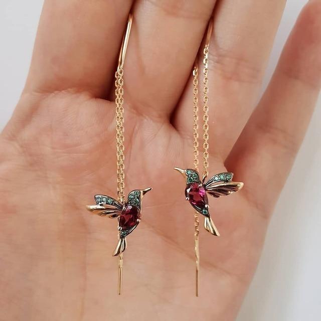 Hummingbird Cubic Zirconia Earrings – Elegant Jewelry 0