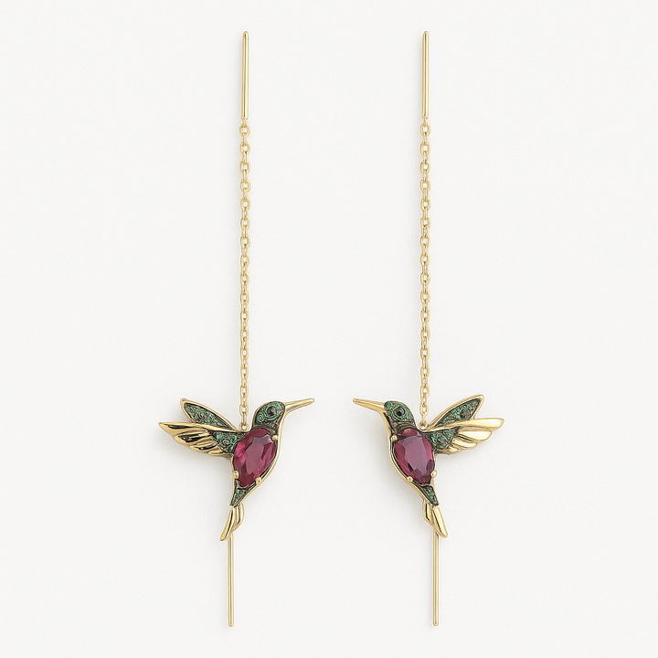 Hummingbird Cubic Zirconia Earrings – Elegant Jewelry 1
