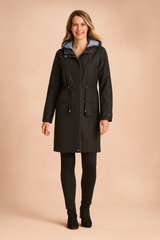 Iga | Long raincoat with hood 1