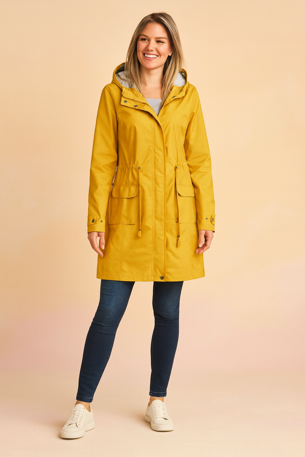 Iga | Long raincoat with hood 4