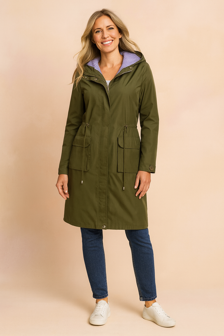 Iga | Long raincoat with hood 5