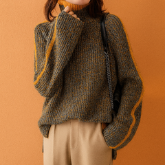 Iga | Turtleneck sweater with contrasting stripe 1