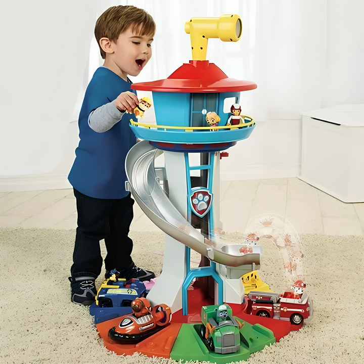 Indoor and Outdoor Play Tower for Kids – Fun Slide and Figures Included for Toddlers and Young Children 0