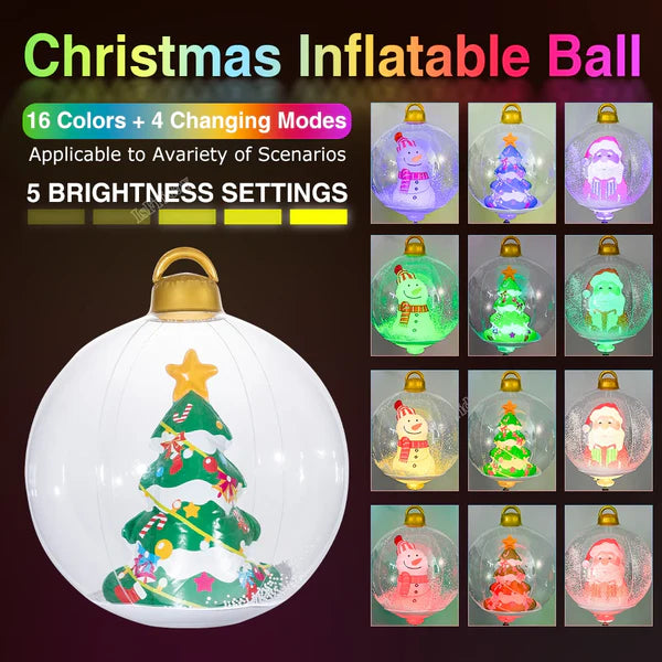 Inflatable Outdoor Christmas Ball With Lights (LED) 3