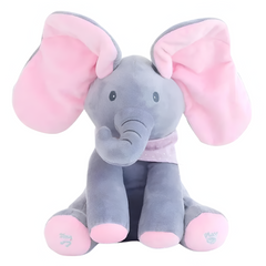 Interactive Plush Elephant – Soft Stuffed Animal with Music and Motion for Children 0