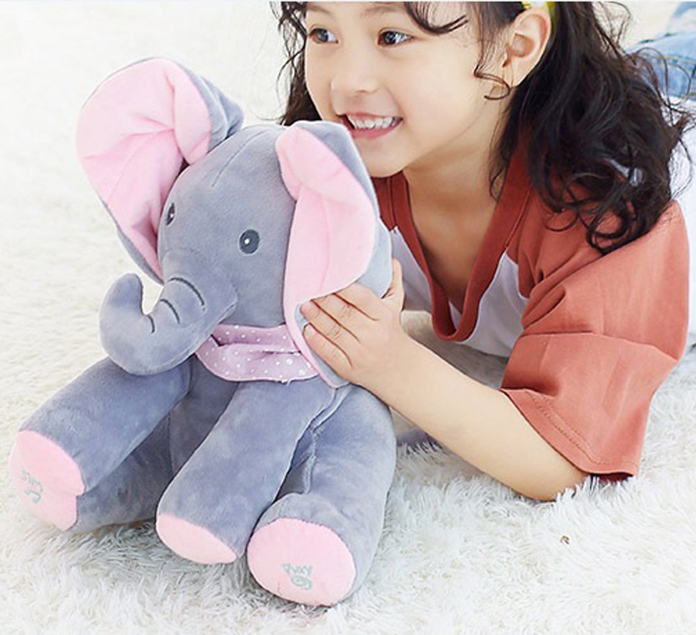 Interactive Plush Elephant – Soft Stuffed Animal with Music and Motion for Children 1