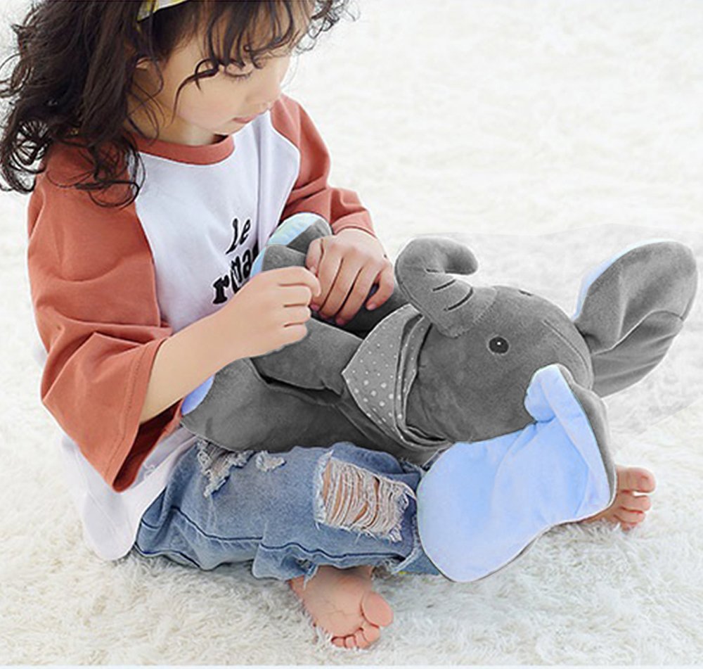 Interactive Plush Elephant – Soft Stuffed Animal with Music and Motion for Children 5