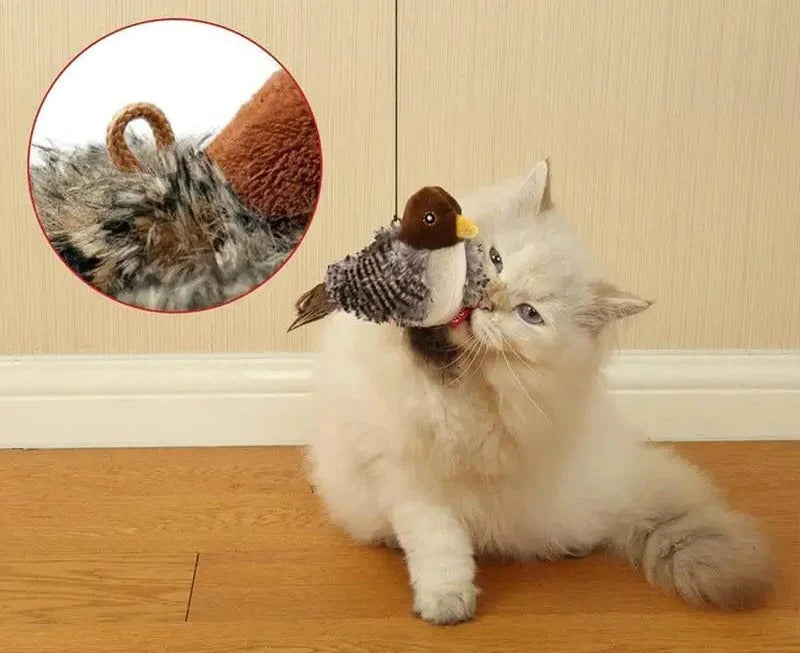 Interactive Sound Bird Cat Toy - Fluttering Feather Fun for Indoor Cats 2