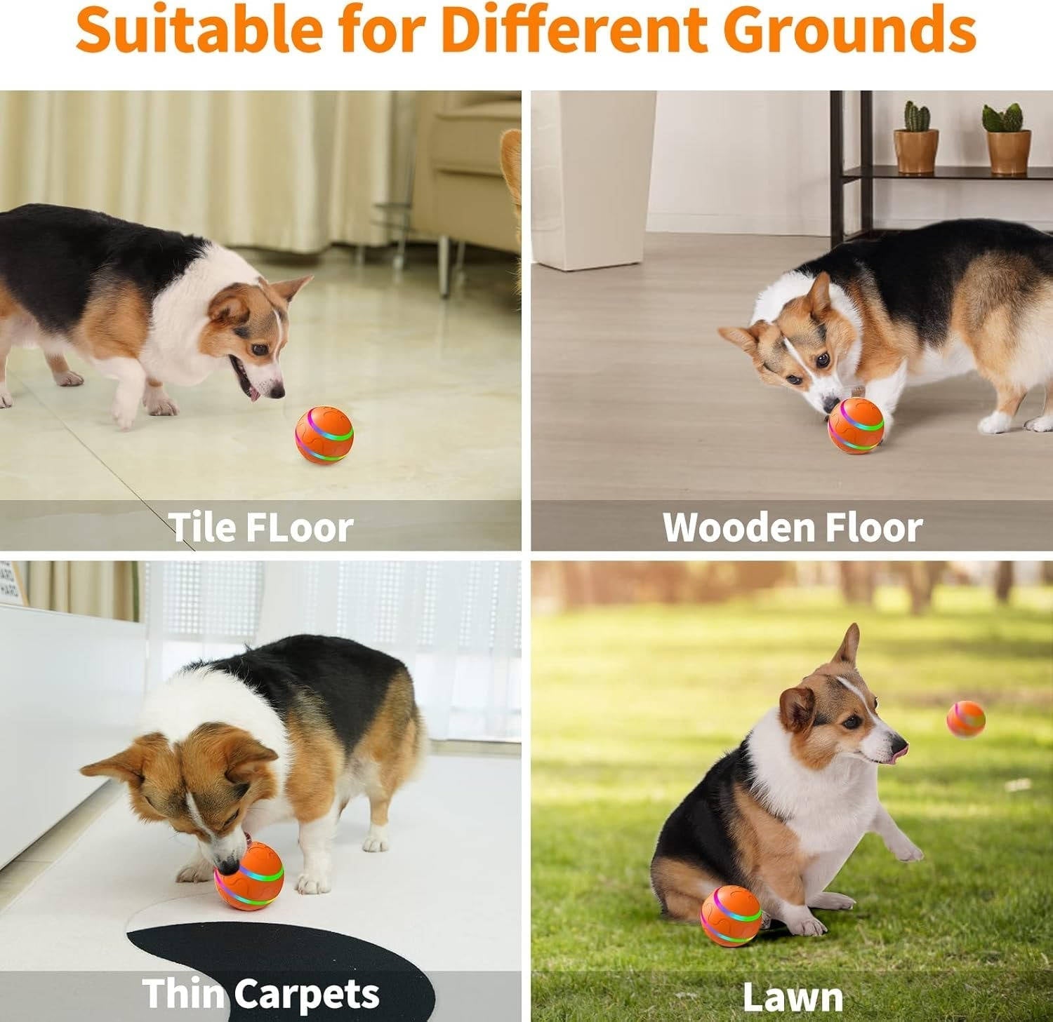 Interactive dog ball toy 7