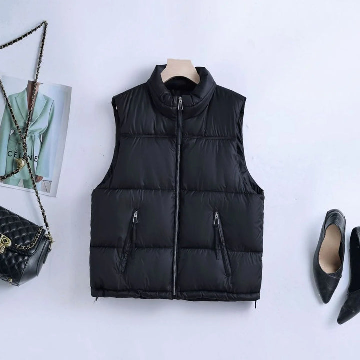 Johanna | Damen Steppweste mit hohem Stehkragen Bodywarmer Reißverschluss 2
