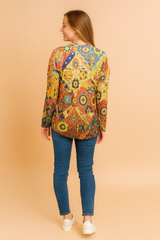 Kaja | Sweater with an artistic pattern 1