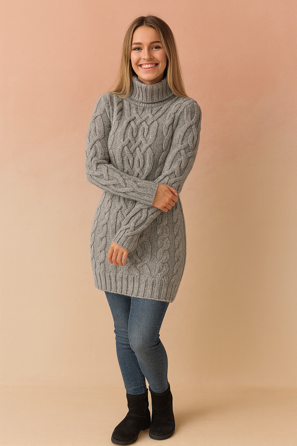 Karolina | Cable-knit turtleneck sweater 3