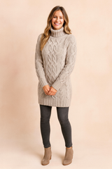 Karolina | Cable-knit turtleneck sweater 4