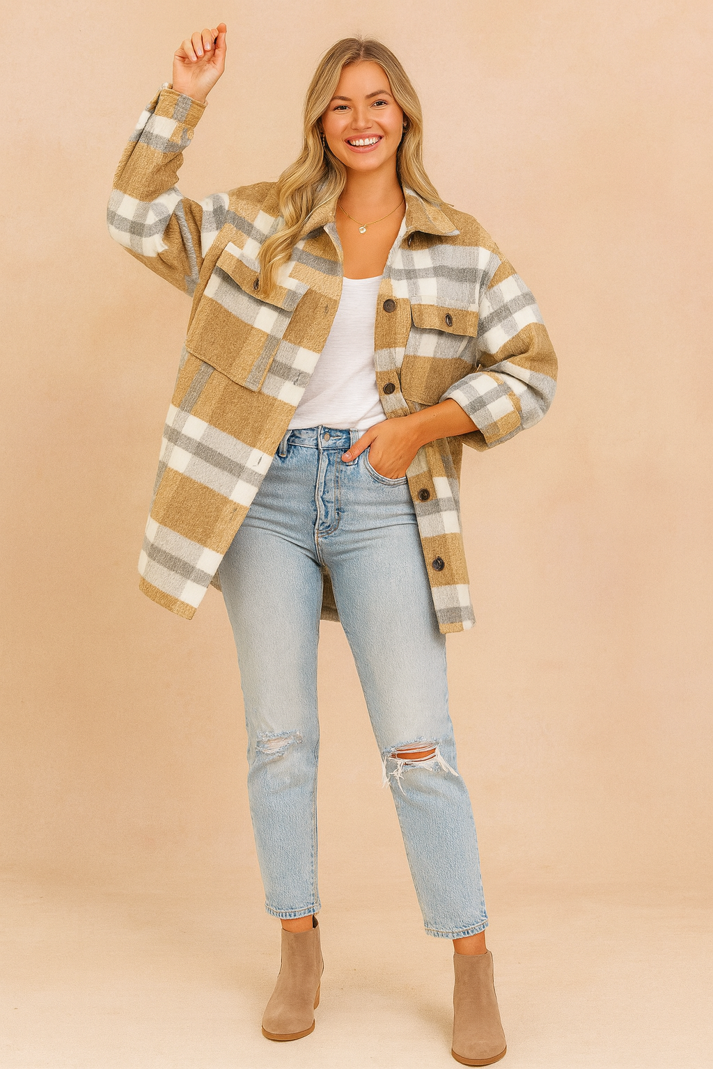 Karolina | Oversized checkered jacket 2