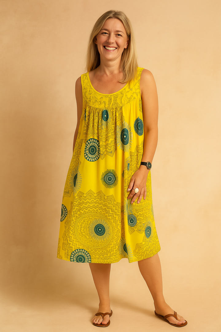 Katarzyna | Airy Dress with Openwork Top 1