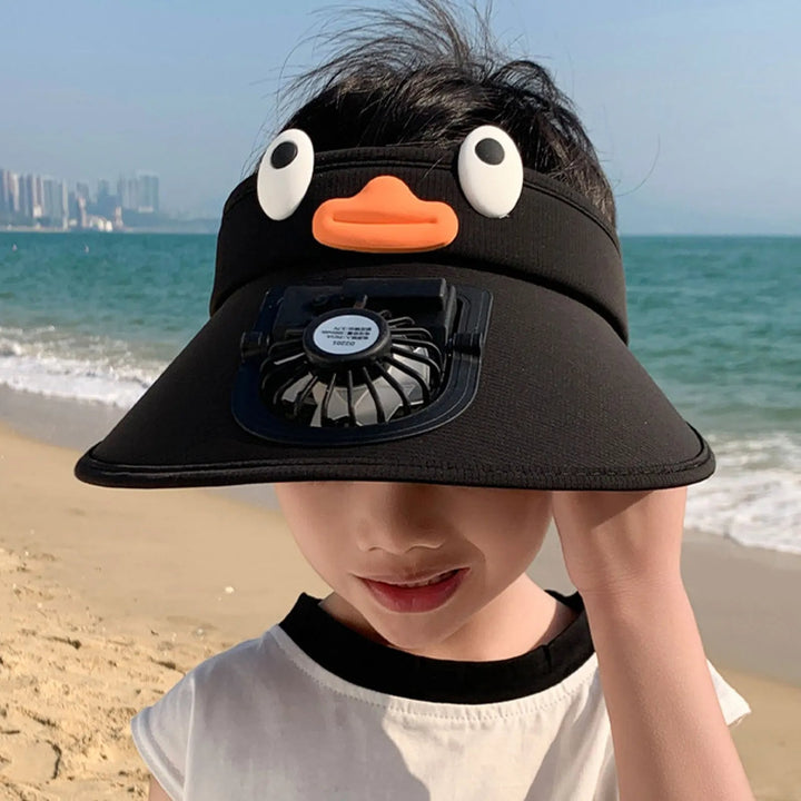 Kids Sun Visor Hat with Cooling Fan Hat 2