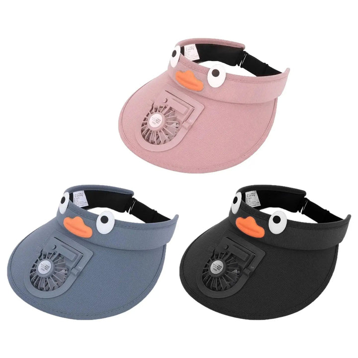 Kids Sun Visor Hat with Cooling Fan Hat 4