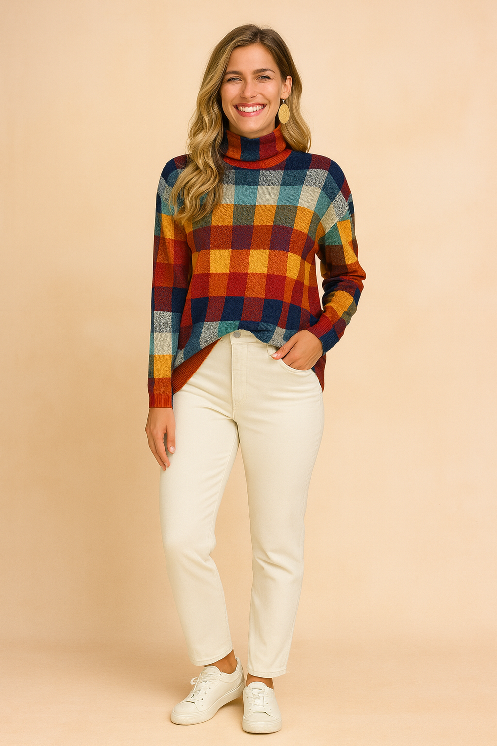 Klara | Colorful Checked Sweater 1