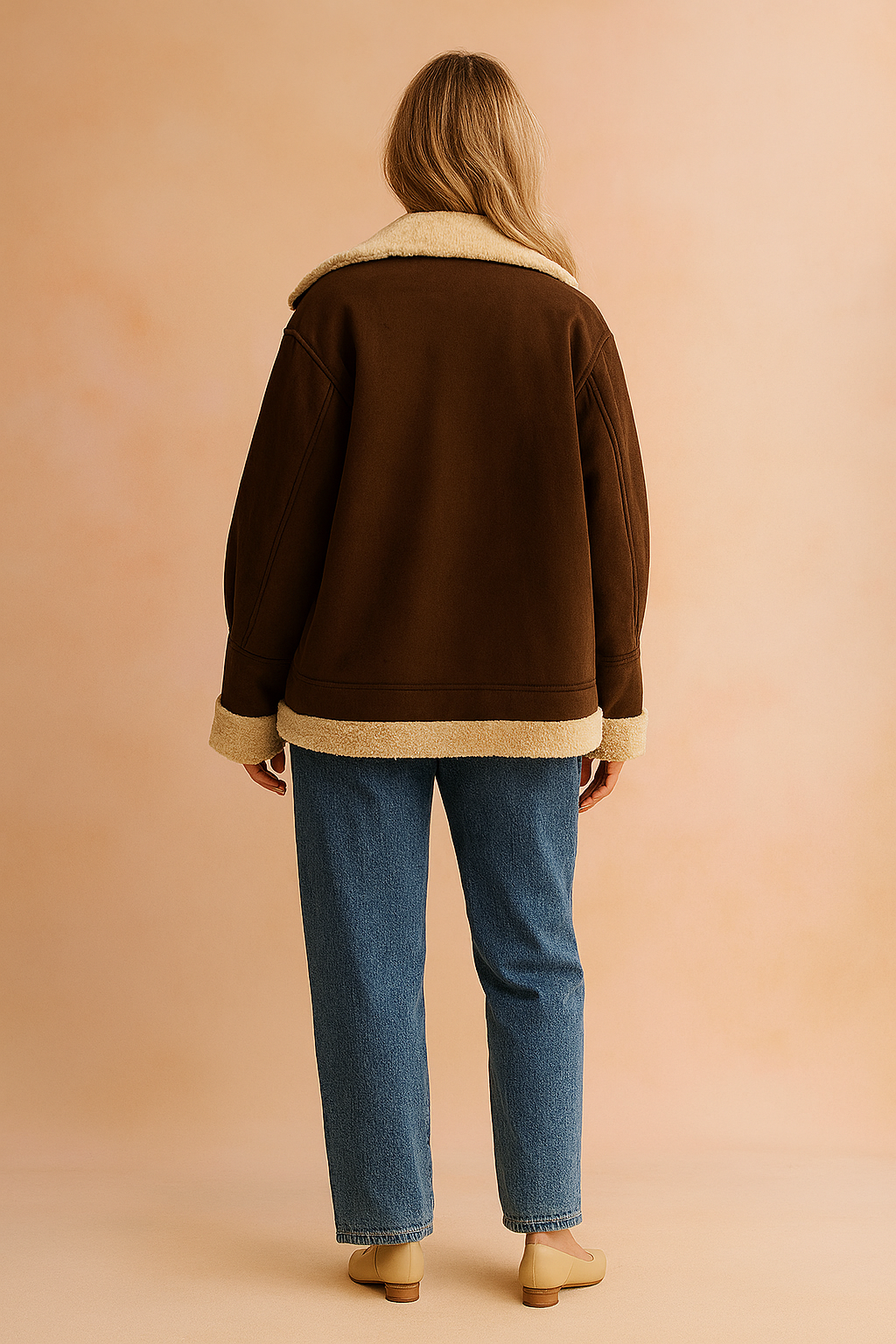 Klaudia | Aviator jacket with collar and lining 1