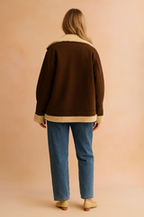 Klaudia | Aviator jacket with collar and lining 1