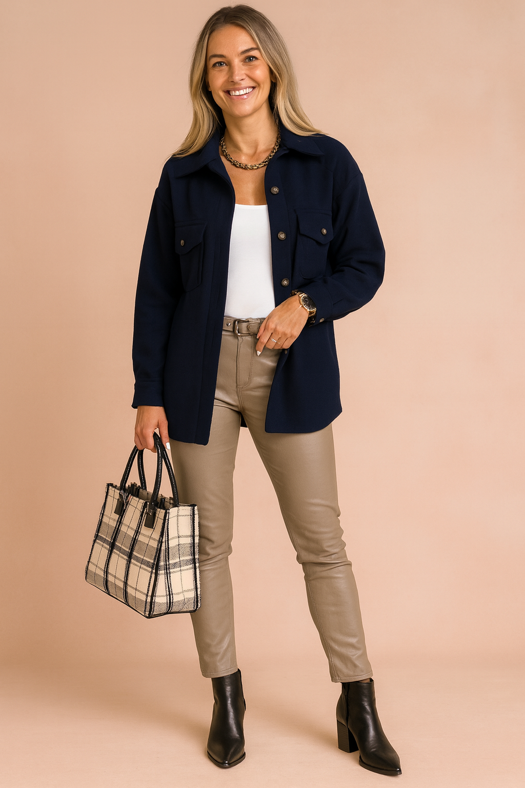 Klaudia | Shirt jacket with belt 3