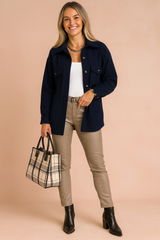 Klaudia | Shirt jacket with belt 3