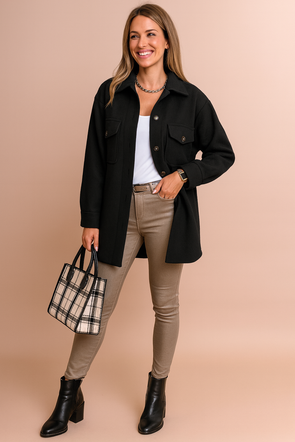 Klaudia | Shirt jacket with belt 5