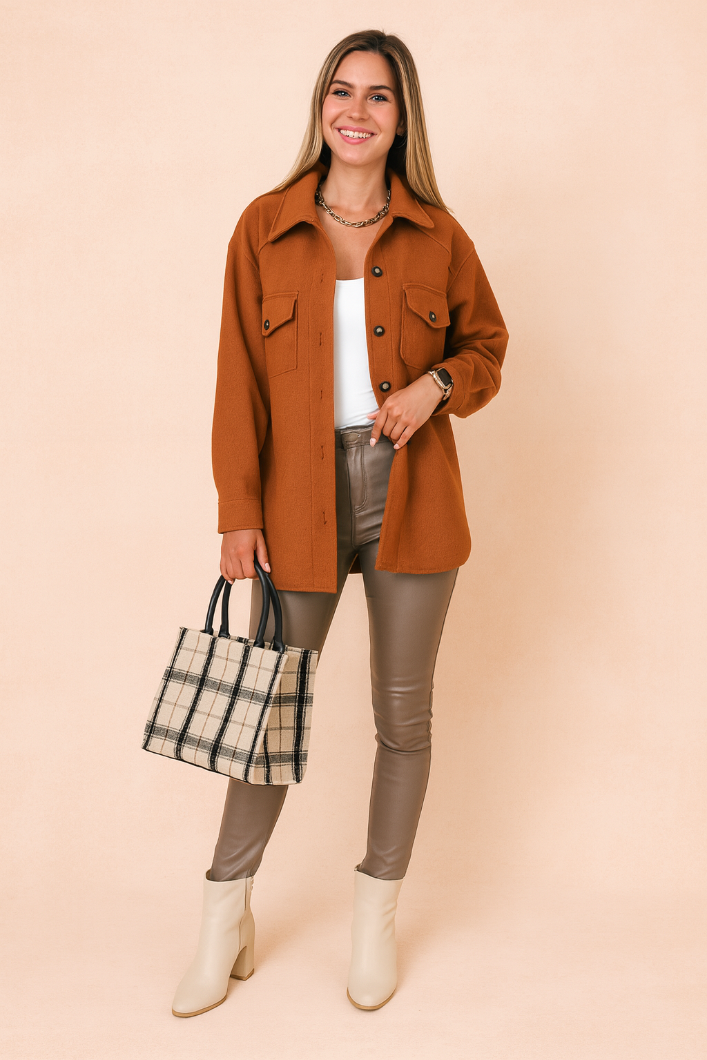 Klaudia | Shirt jacket with belt 7