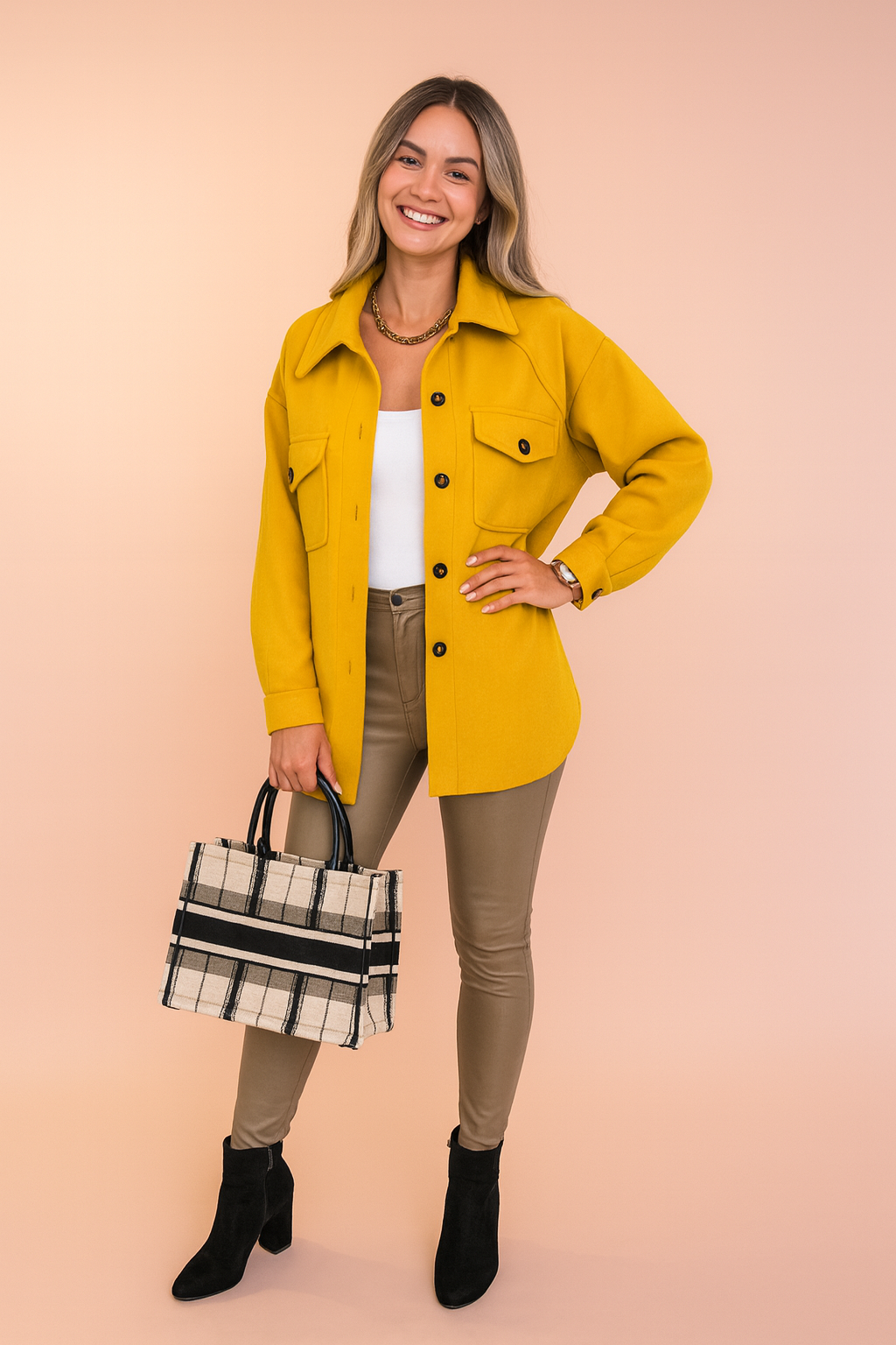 Klaudia | Shirt jacket with belt 8