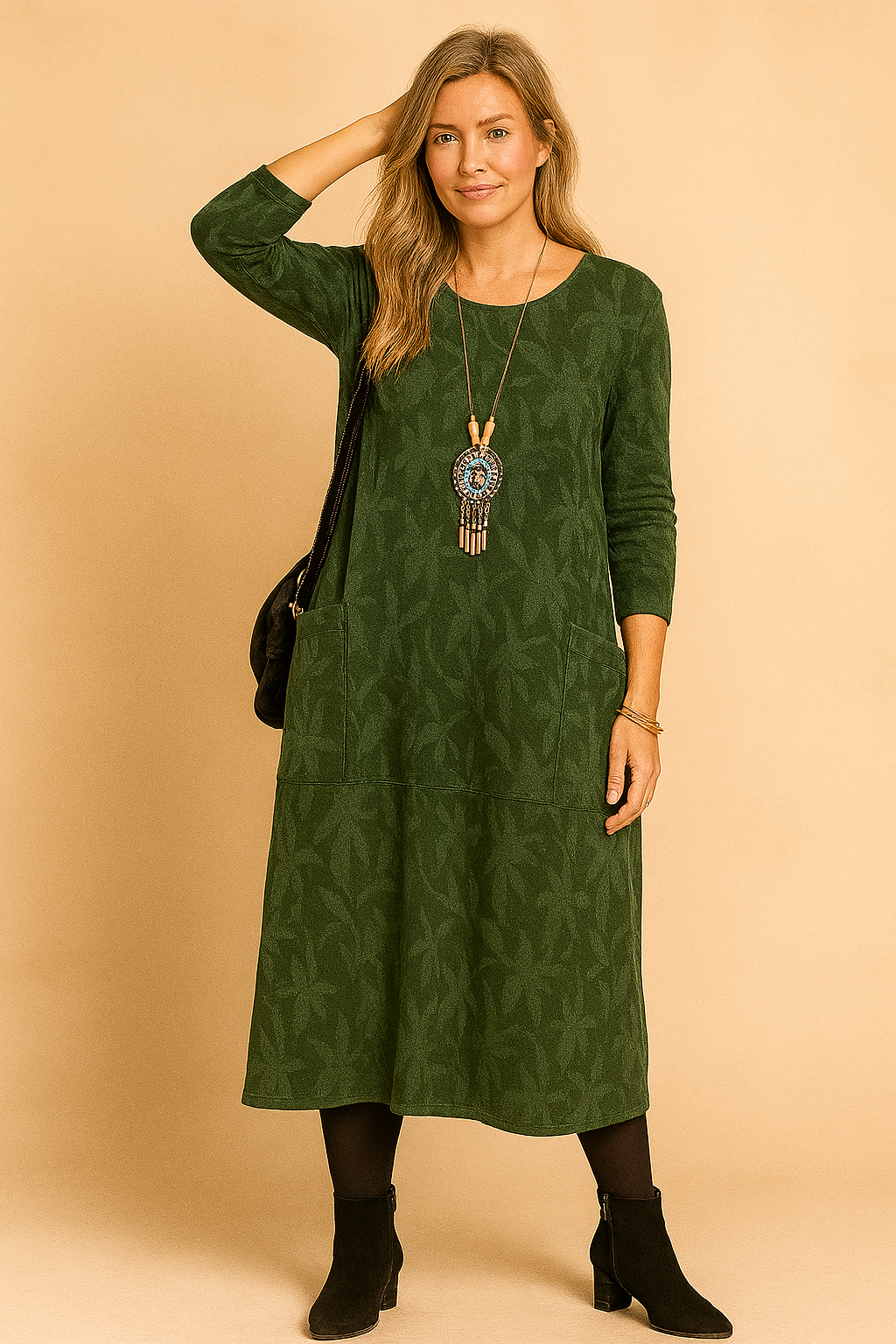 LEAH | Elegant Winter Dress with Pockets 0