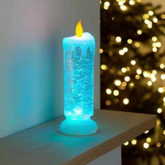 LED Christmas Candles Rechargeable With Glitter 2