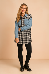 LILY | Oversized Checked Shirt Blouse 1