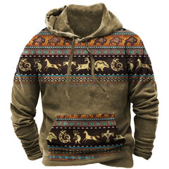 Men's Vintage Hoodie | Boho Print