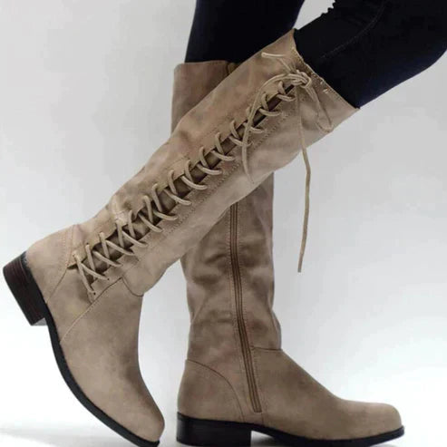 Lace-Up Knee-High Boots for Women – Stylish & Versatile 2