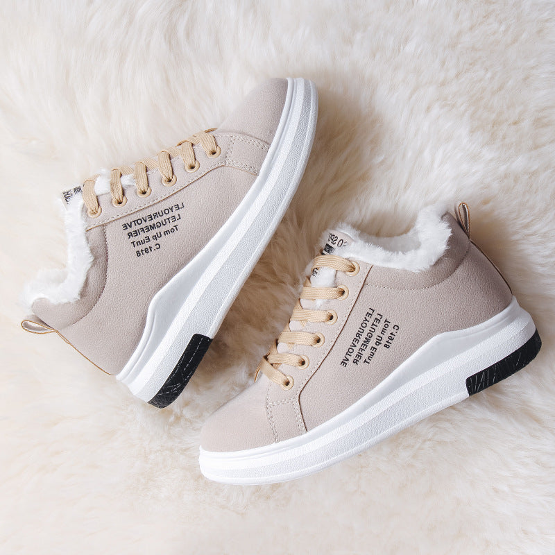 Lace-Up Suede Sneakers for Women – Cozy & Stylish Comfort 4