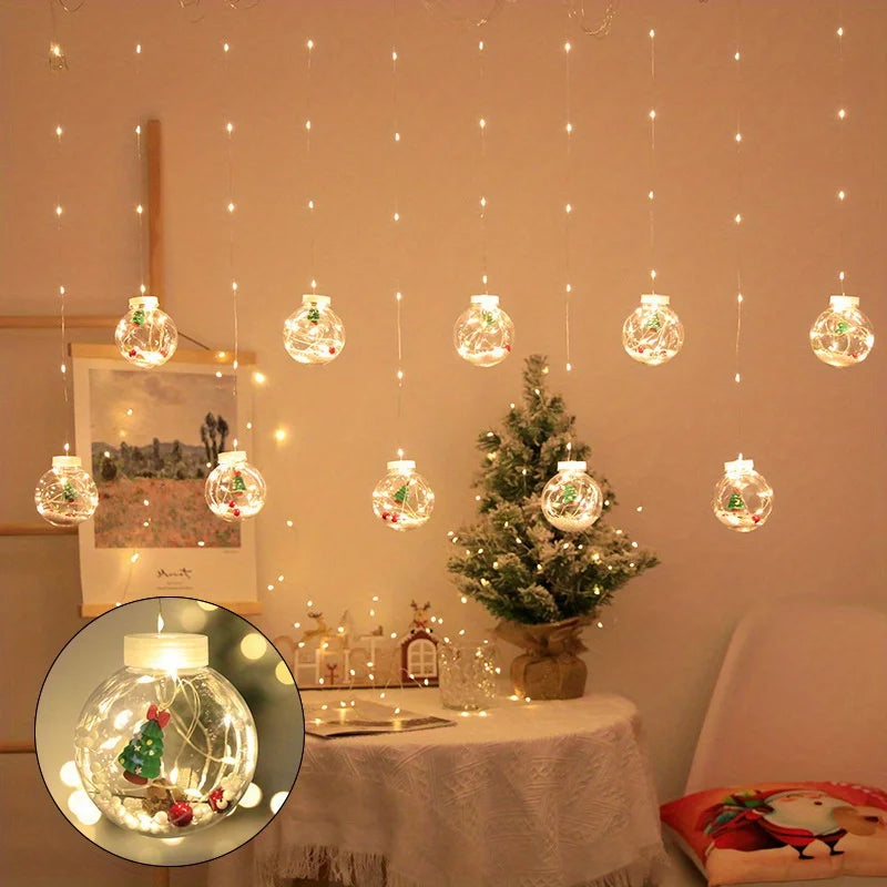 LanternLuxe | Warm LED Curtain Lights for Christmas Home Decor 0