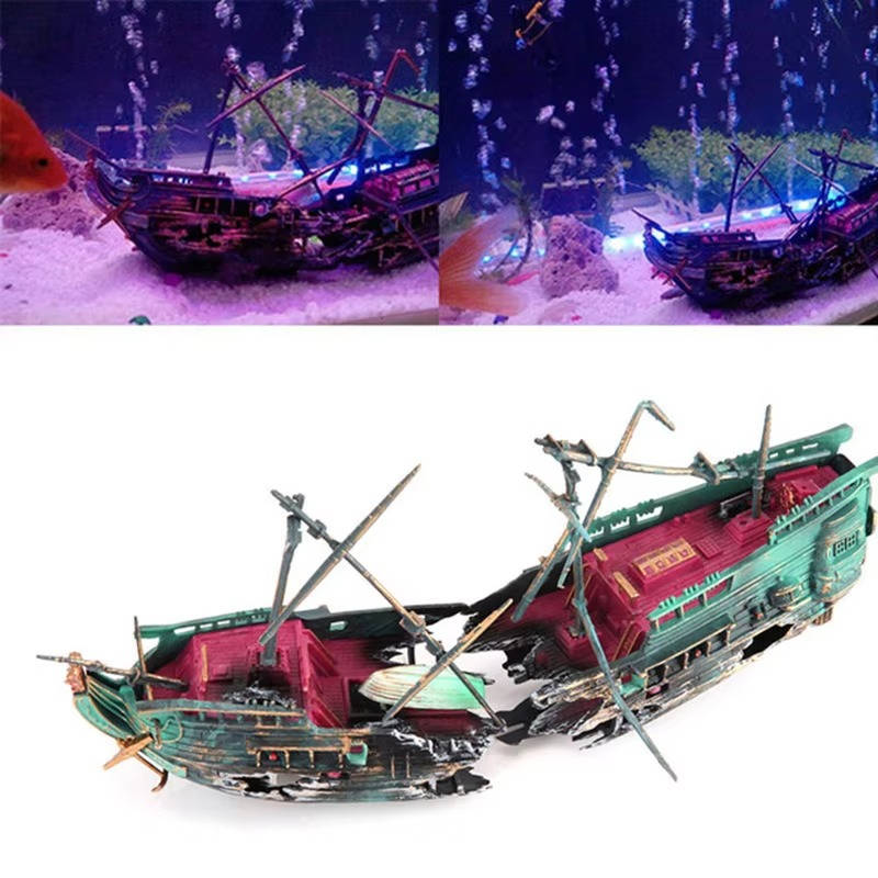 Large Aquarium Decorations - Boat 1