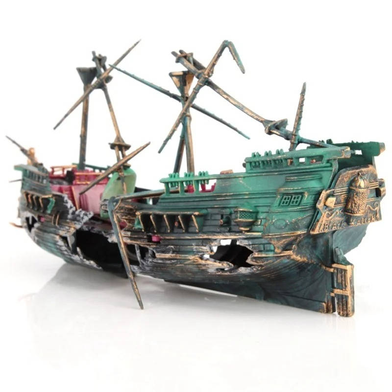 Large Aquarium Decorations - Boat 3