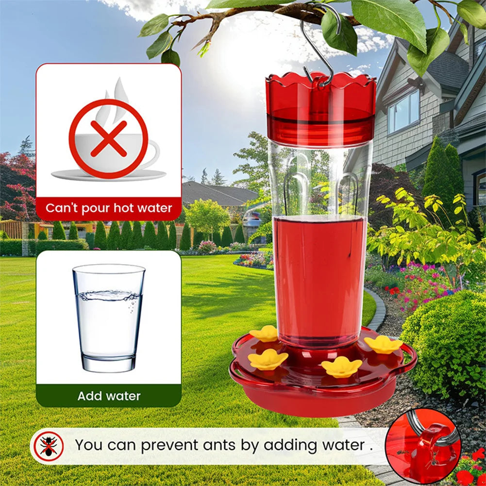 Large capacity plastic hummingbird feeder with hook 1