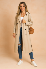 Lena | Long trench coat in urban style 0