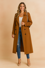 Lena | Long trench coat in urban style 1
