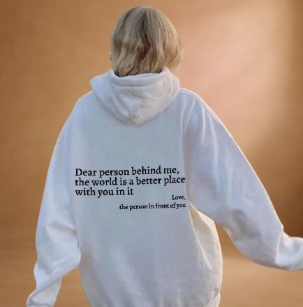 Lena | Oversized hoodie with motivational slogan 2