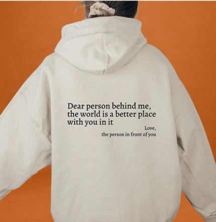 Lena | Oversized hoodie with motivational slogan 6