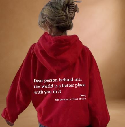 Lena | Oversized hoodie with motivational slogan 7