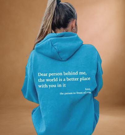 Lena | Oversized hoodie with motivational slogan 9