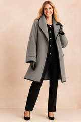 Lena | Stylish jacket with contrasting piping 1