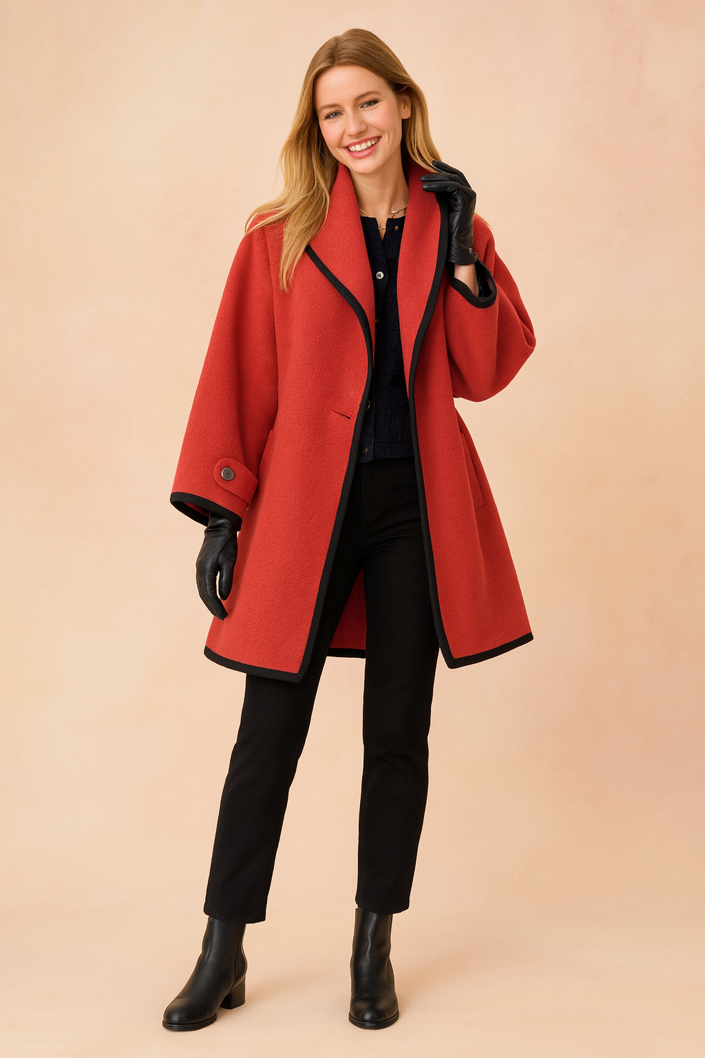 Lena | Stylish jacket with contrasting piping 3