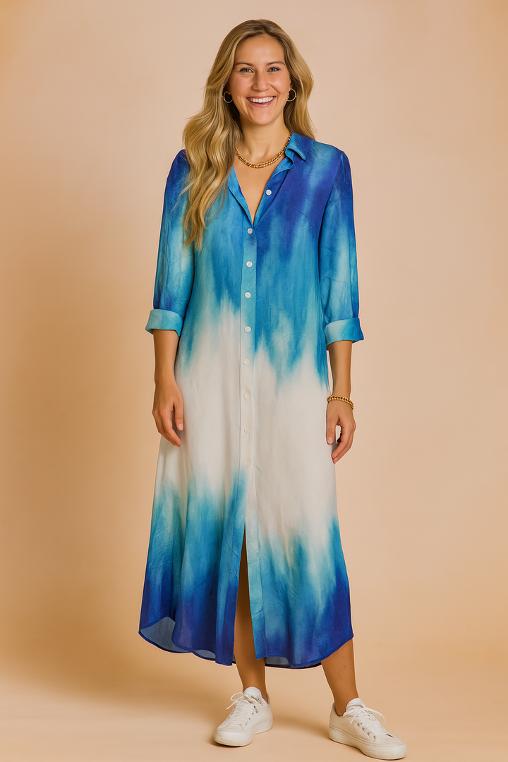 Lena | Two-Piece Style with a Slit and Text Print 7